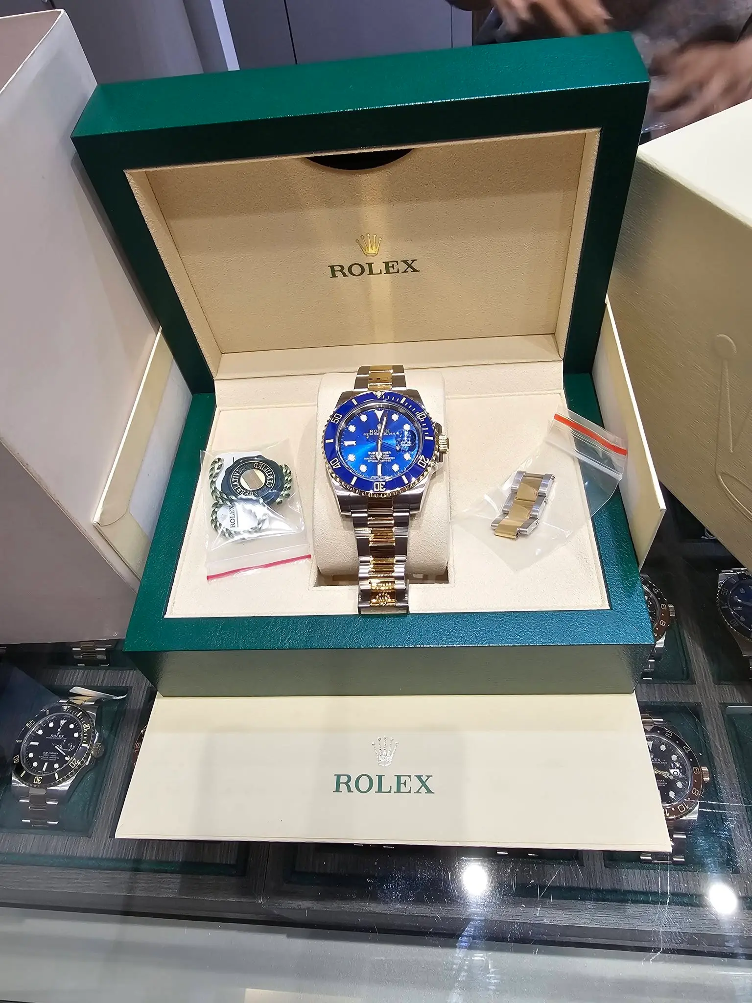 Submariner Albastru primit — cutie originală